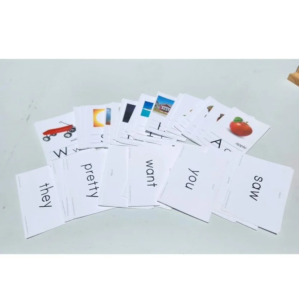 New Sight Words Alphabet Flash Cards Preschool Kindergarten 1st Grade School Sup